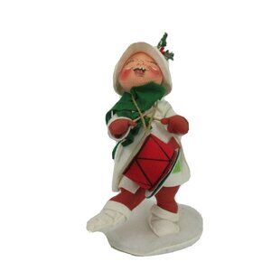 Vintage 1993 Annalee 13" Smiling Drummer Boy Felt Figurine HANDMADE IN USA EUC